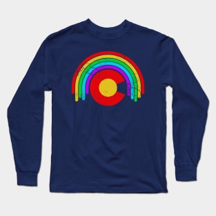 Colorado Flag Rainbow Long Sleeve T-Shirt